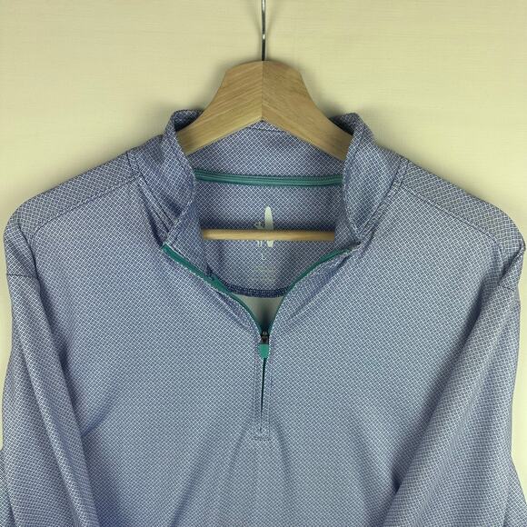 Johnnie O Men's Size L Quarter Zip Long Sleeve All over Print - Picture 1 of 9